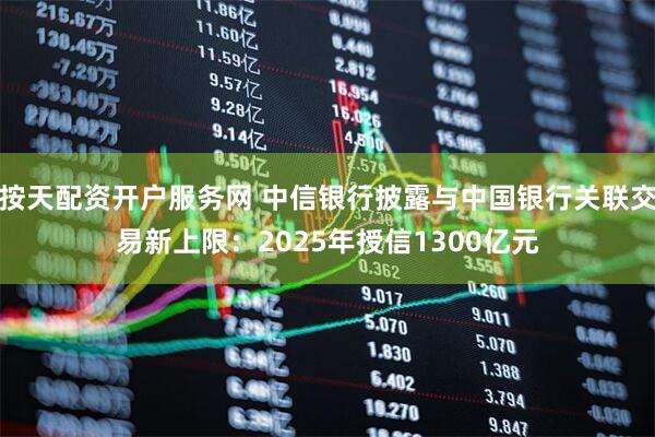 按天配资开户服务网 中信银行披露与中国银行关联交易新上限：2025年授信1300亿元